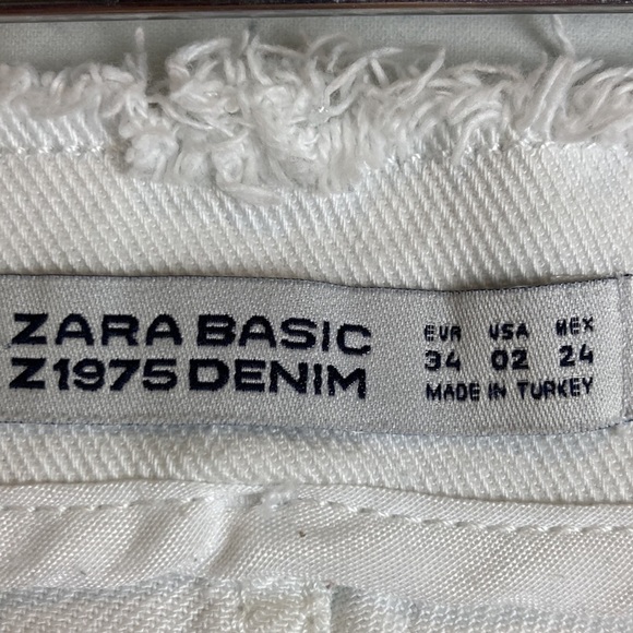 ZARA Wide Leg Jeans Denim Cropped Belted High Waist Summer Spring elevated basic - Picture 14 of 16